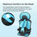 Portable Foldable Child Booster Seat – Lightweight Travel Car Seat with Safety Harness - Monsta Online