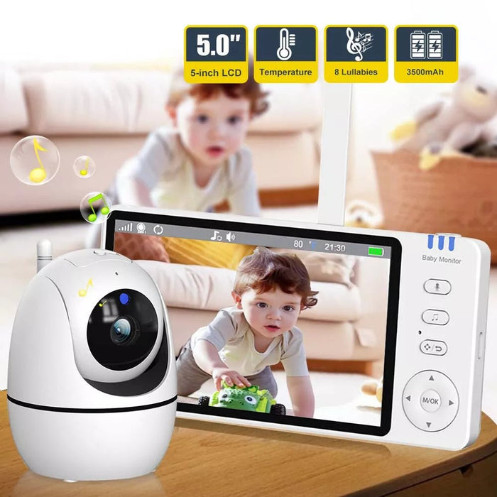 Smart 5" Video Baby Monitor with Two - Way Audio and Night Vision - Monsta Online