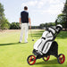 Premium Folding Golf Push Cart with Adjustable Ergonomic Handle and Storage Bag - Monsta Online