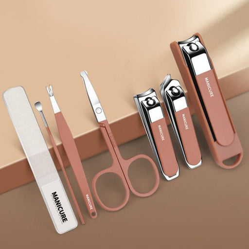 Luxury 7 - Piece Manicure Set – Portable Nail Care Kit with Precision Clippers & Case - Monsta Online