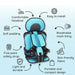 Portable Foldable Child Booster Seat – Lightweight Travel Car Seat with Safety Harness - Monsta Online