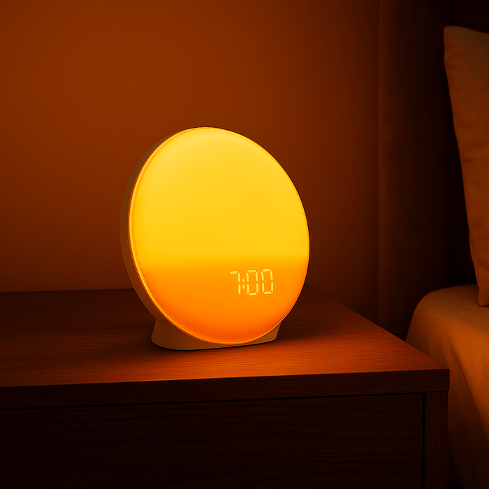 Soothing Sunrise Alarm Clock Lamp with Adjustable Brightness and White Noise - Monsta Online