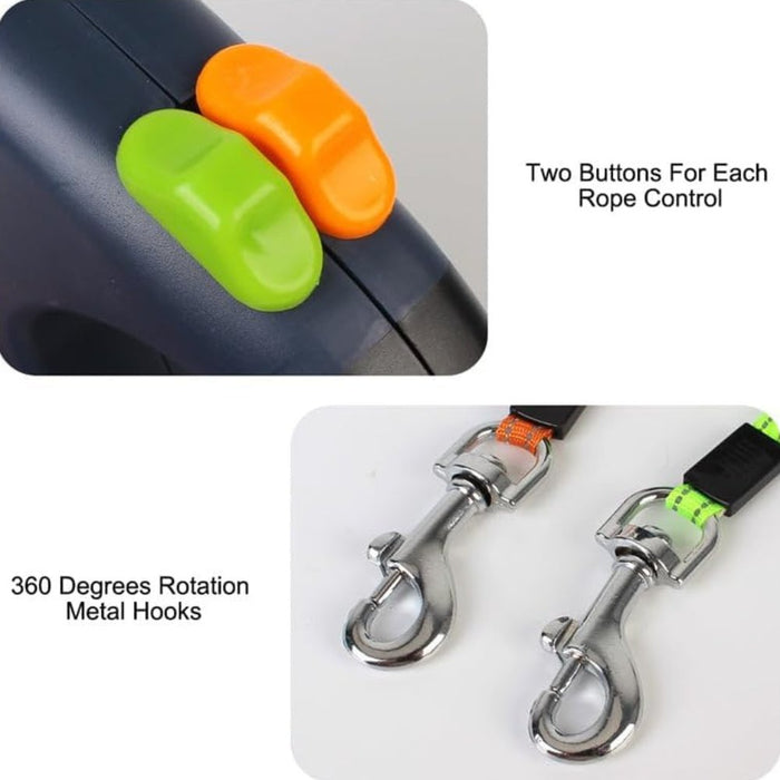 Tangle - Free Dual Dog Leash – 360° Swivel Double Lead for Puppies & Adult Dogs - Monsta Online