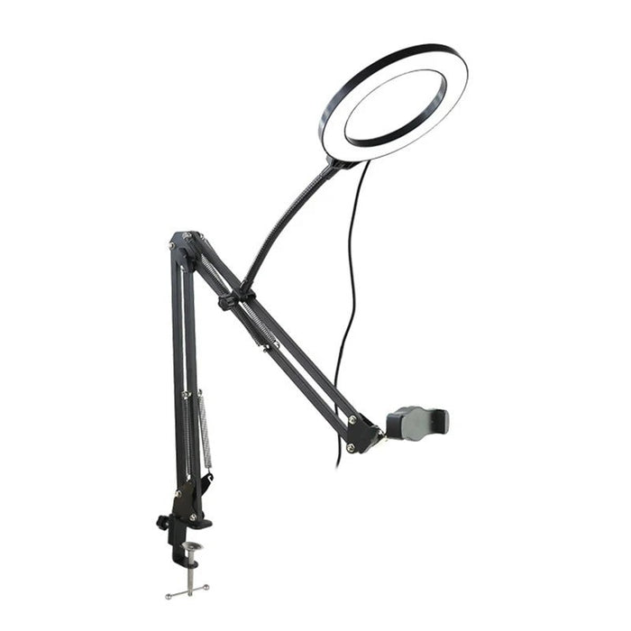 Adjustable Overhead Phone Mount with Ring Light for Live Streaming and Recording - Monsta Online