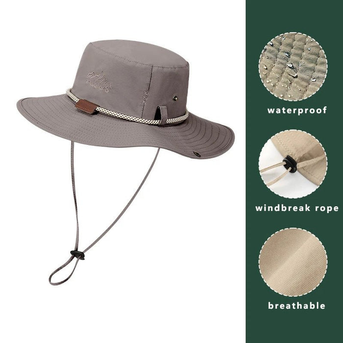 Cowboy - Style UPF 50+ Wide Brim Bucket Sun Hats for Men - Monsta Online