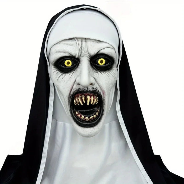 Halloween Purge Nun Mask – Scary Latex Horror Costume Prop - Monsta Online