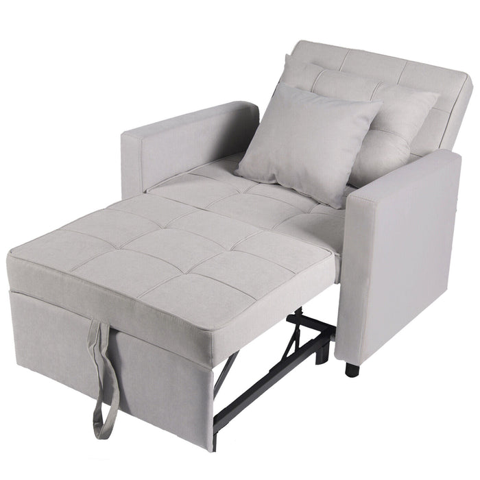 3 - in - 1 Convertible Sleeper Sofa Bed Chair With Reclining Lounger Function - Monsta Online