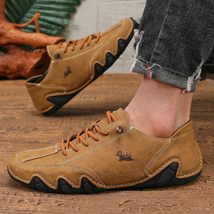 Men's Waterproof Leather Slip - On Loafers – Breathable Anti - Slip Casual Walking Shoes - Monsta Online