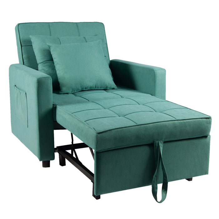 3 - in - 1 Convertible Sleeper Sofa Bed Chair With Reclining Lounger Function - Monsta Online