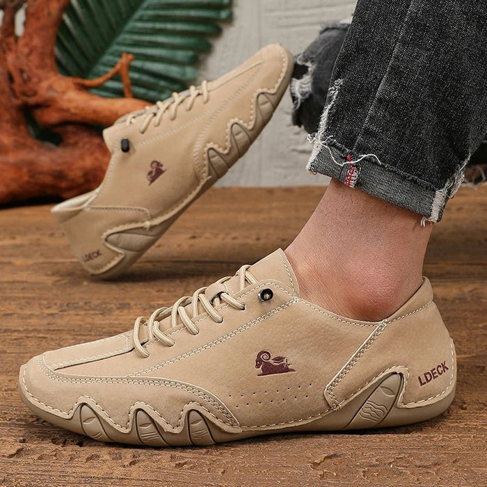 Men's Waterproof Leather Slip - On Loafers – Breathable Anti - Slip Casual Walking Shoes - Monsta Online