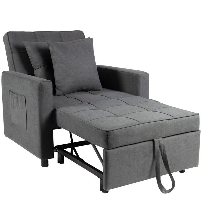 3 - in - 1 Convertible Sleeper Sofa Bed Chair With Reclining Lounger Function - Monsta Online