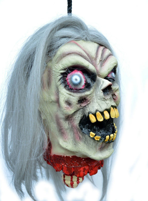 Life - Size Halloween Hanging Zombie Head Creepy Prop - Monsta Online