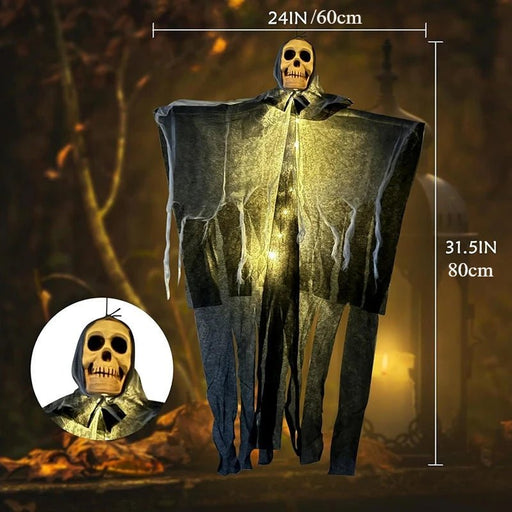 Halloween Glowing Skull Hanging Ghost Prop for Outdoor Decoration - Monsta Online
