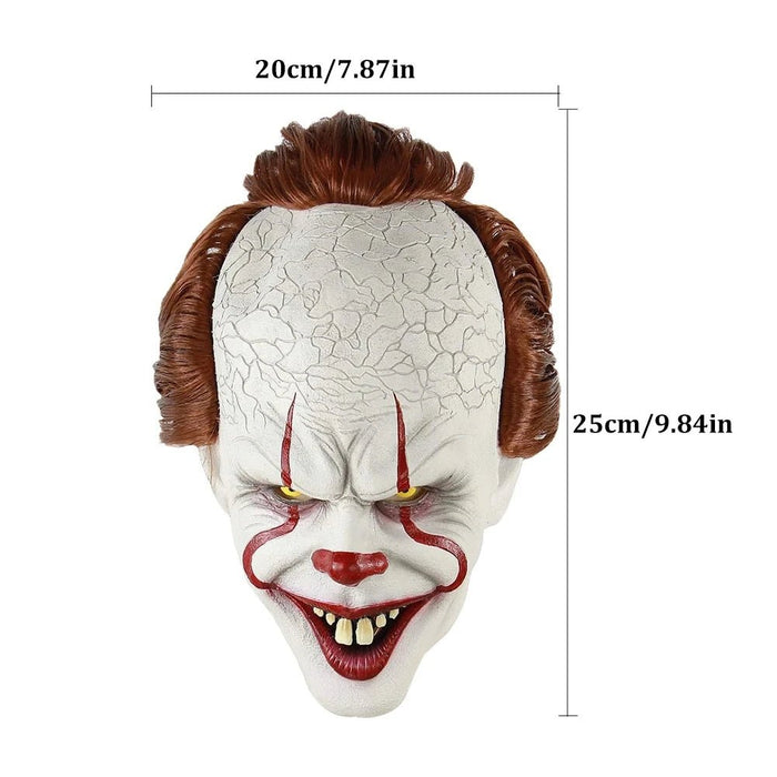 Halloween Pennywise Clown Mask with Light - Up Eyes Scary Costume - Monsta Online