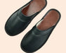 Men's Black Cowhide Leather Slippers – Arch Support, Non - Slip & Lightweight Footwear - Monsta Online