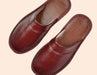 Men's Black Cowhide Leather Slippers – Arch Support, Non - Slip & Lightweight Footwear - Monsta Online