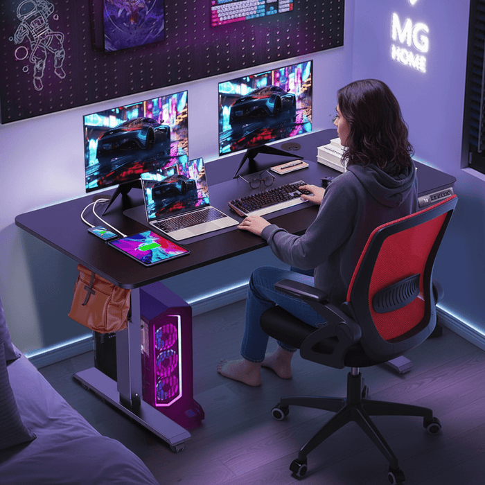 Ergonomic Mesh Office Chair with Lumbar Support – Adjustable Mid - Back Swivel Desk Chair with Wheels (7 Colors Available) - Monsta Online