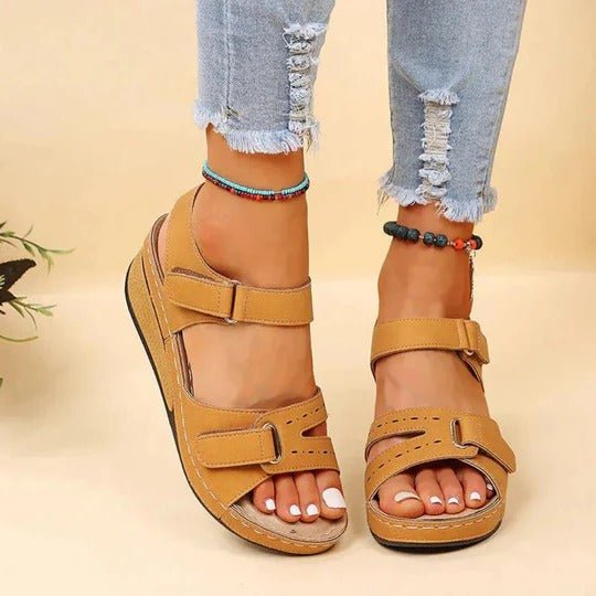 Women's Adjustable Walking Sandals – Cushioned Contoured Footbed for All - Day Comfort - Monsta Online