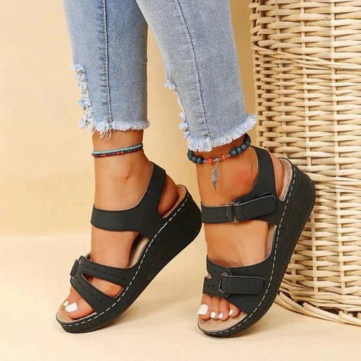 Women's Adjustable Walking Sandals – Cushioned Contoured Footbed for All - Day Comfort - Monsta Online